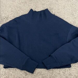 ALO Yoga Navy Cowl Neck Sweater